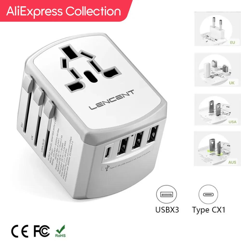 AliExpress ÷ LENCENT   , 3 USB Ʈ  1 Ÿ C  , ο  
